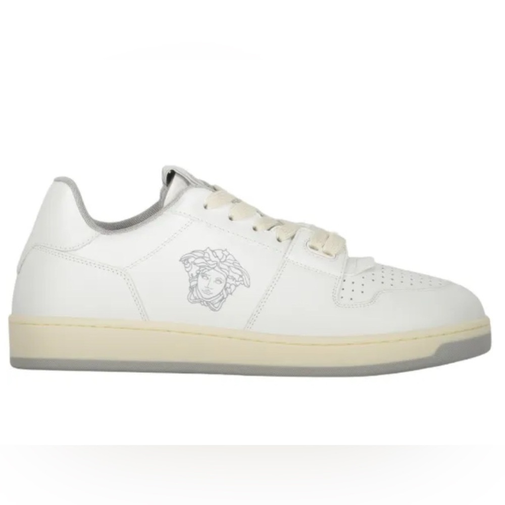 Versace Medusa Head White Leather Sneakers Men’s Size 8 EU41 NWT